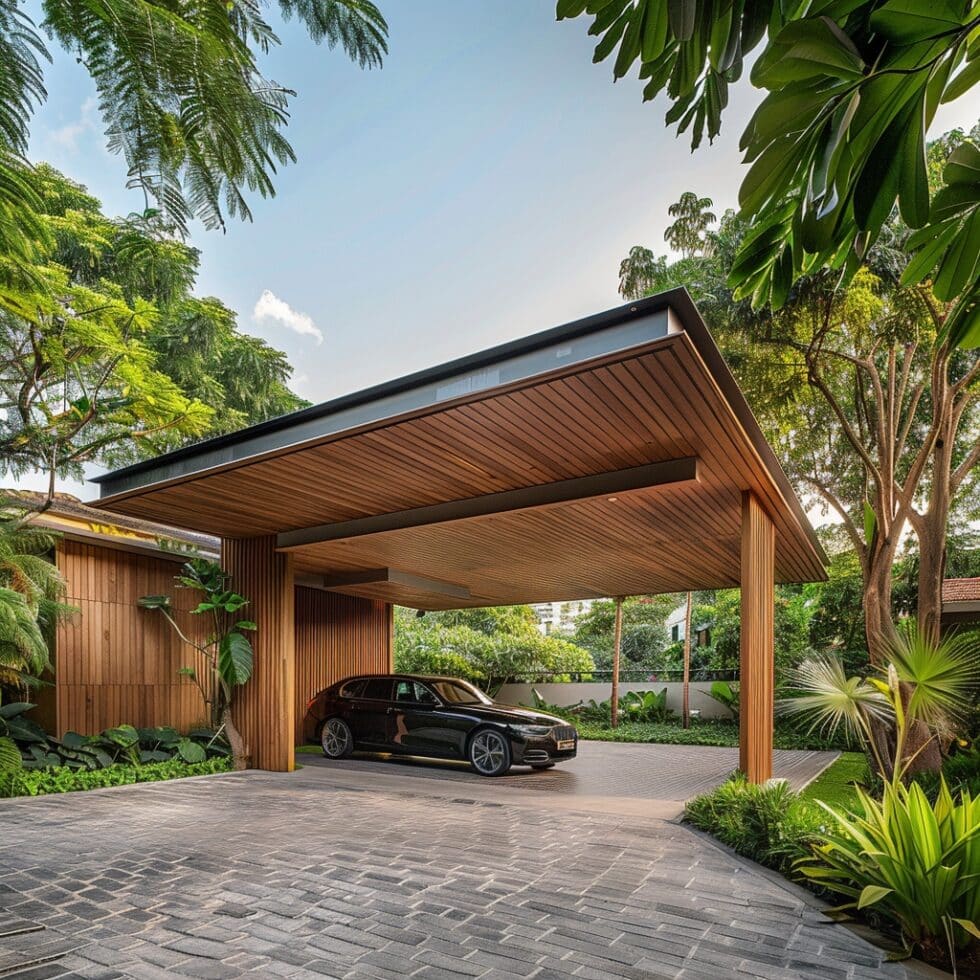 Carport Bois Prot Gez Votre V Hicule Avec L Gance Prestige Am Nagements Exterieurs